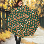 Gingerbread Cookies Pattern Print Foldable Umbrella