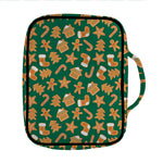 Gingerbread Cookies Pattern Print Front Pocket Bible Bag