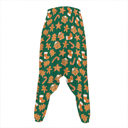 Gingerbread Cookies Pattern Print Hammer Pants