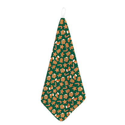 Gingerbread Cookies Pattern Print Hand Towel