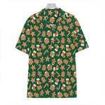 Gingerbread Cookies Pattern Print Hawaiian Shirt