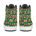 Gingerbread Cookies Pattern Print High Top Leather Sneakers