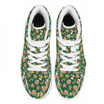 Gingerbread Cookies Pattern Print High Top Leather Sneakers
