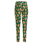 Gingerbread Cookies Pattern Print High-Waisted Pocket Leggings