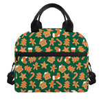 Gingerbread Cookies Pattern Print Insulated Lunch Bag
