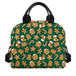 Gingerbread Cookies Pattern Print Insulated Lunch Bag
