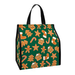 Gingerbread Cookies Pattern Print Insulated Lunch Tote