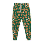 Gingerbread Cookies Pattern Print Jogger Pants