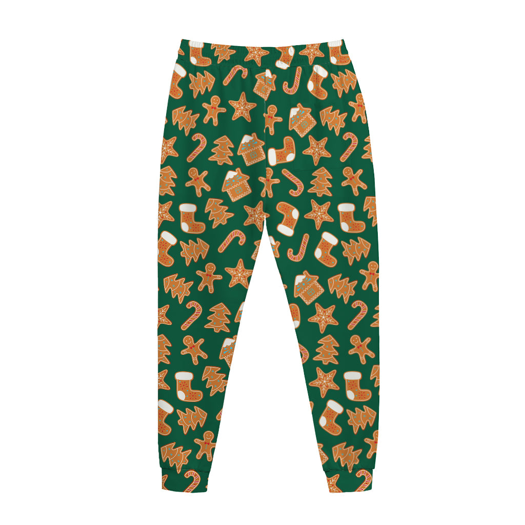 Gingerbread Cookies Pattern Print Jogger Pants
