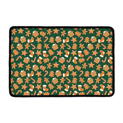 Gingerbread Cookies Pattern Print Kitchen Mat