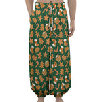 Gingerbread Cookies Pattern Print Lantern Pants