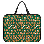 Gingerbread Cookies Pattern Print Laptop Sleeve With Handle