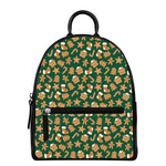 Gingerbread Cookies Pattern Print Leather Backpack