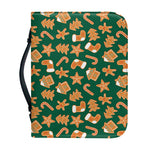 Gingerbread Cookies Pattern Print Leather Bible Cover