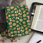 Gingerbread Cookies Pattern Print Leather Bible Cover