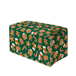 Gingerbread Cookies Pattern Print Leather Tissue Box Cover