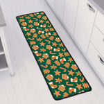 Gingerbread Cookies Pattern Print Long Kitchen Mat