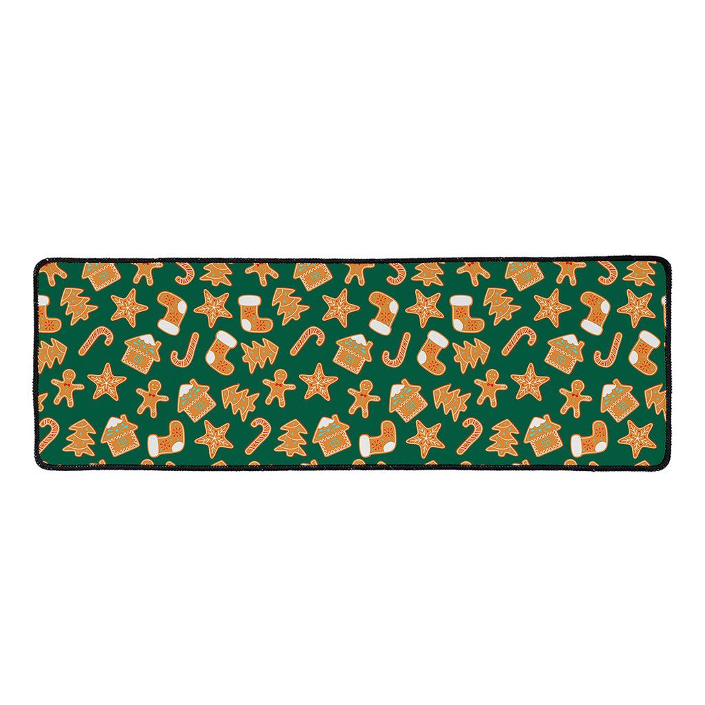 Gingerbread Cookies Pattern Print Long Kitchen Mat