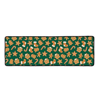 Gingerbread Cookies Pattern Print Long Kitchen Mat
