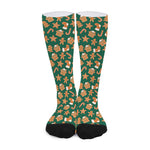 Gingerbread Cookies Pattern Print Long Socks