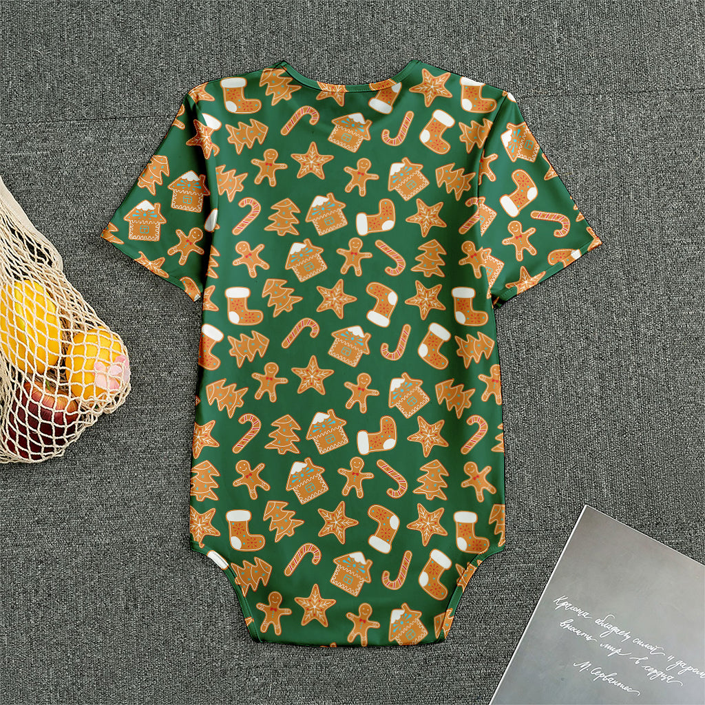 Gingerbread Cookies Pattern Print Men's Bodysuit