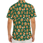 Gingerbread Cookies Pattern Print Men's Deep V-Neck Shirt