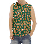Gingerbread Cookies Pattern Print Men's Fitness Tank Top