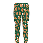 Gingerbread Cookies Pattern Print Men's leggings