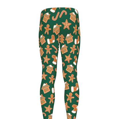 Gingerbread Cookies Pattern Print Men's leggings