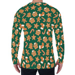 Gingerbread Cookies Pattern Print Men's Long Sleeve T-Shirt