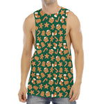 Gingerbread Cookies Pattern Print Men's Muscle Tank Top