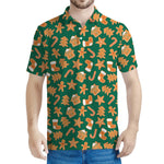 Gingerbread Cookies Pattern Print Men's Polo Shirt