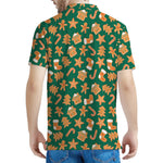 Gingerbread Cookies Pattern Print Men's Polo Shirt