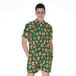 Gingerbread Cookies Pattern Print Men's Rompers