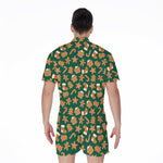 Gingerbread Cookies Pattern Print Men's Rompers