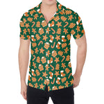 Gingerbread Cookies Pattern Print Men's Shirt