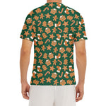 Gingerbread Cookies Pattern Print Men's Short Sleeve Rash Guard