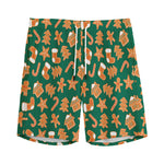 Gingerbread Cookies Pattern Print Men's Sports Shorts