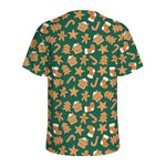 Gingerbread Cookies Pattern Print Men's Sports T-Shirt