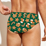 Gingerbread Cookies Pattern Print Men's Swim Briefs