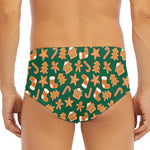 Gingerbread Cookies Pattern Print Men's Triangle Swim Briefs