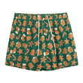 Gingerbread Cookies Pattern Print Mesh Shorts