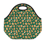 Gingerbread Cookies Pattern Print Neoprene Lunch Bag