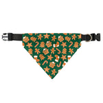 Gingerbread Cookies Pattern Print Over The Collar Dog Bandana