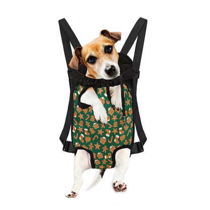 Gingerbread Cookies Pattern Print Pet Carrier Backpack