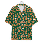 Gingerbread Cookies Pattern Print Rayon Hawaiian Shirt