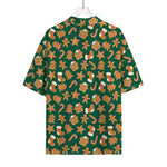 Gingerbread Cookies Pattern Print Rayon Hawaiian Shirt