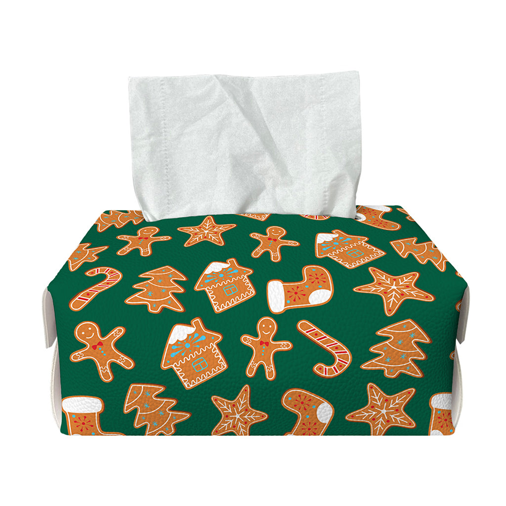 Gingerbread Cookies Pattern Print Rectangle Tissue Box Cover