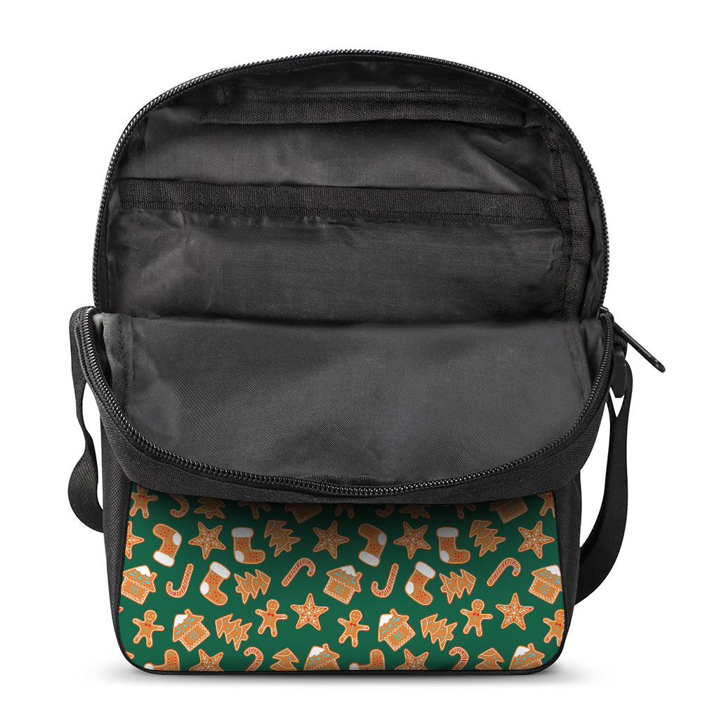 Gingerbread Cookies Pattern Print Rectangular Crossbody Bag
