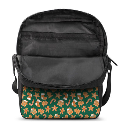 Gingerbread Cookies Pattern Print Rectangular Crossbody Bag